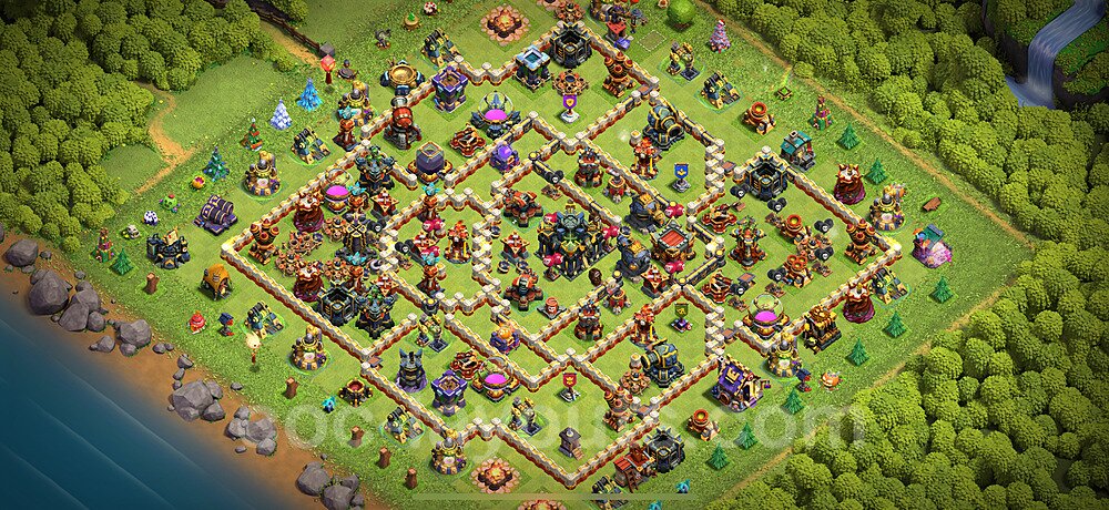 Base plan TH17 (design / layout) with Link, Anti 3 Stars, Hybrid for Farming 2024, #12