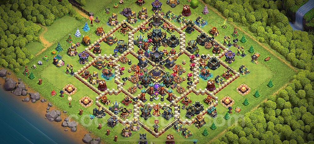 Gute Base für Farm RH17 + Link, Anti 3 Sterne 2024 - COC Rathaus 17 - #18