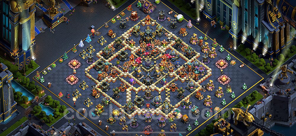 Base plan TH17 (design / layout) with Link, Anti 3 Stars for Farming 2024, #22