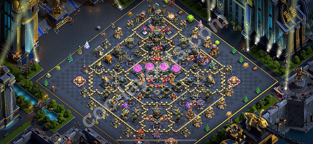 Ustawienie bazy do farma TH17 z linkiem - Ratusz poziom 17 - COC 2025, #25