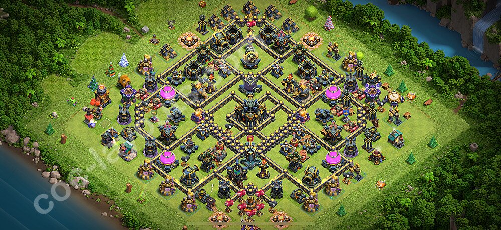 Base plan TH17 (design / layout) with Link, Anti 3 Stars, Hybrid for Farming 2025, #33