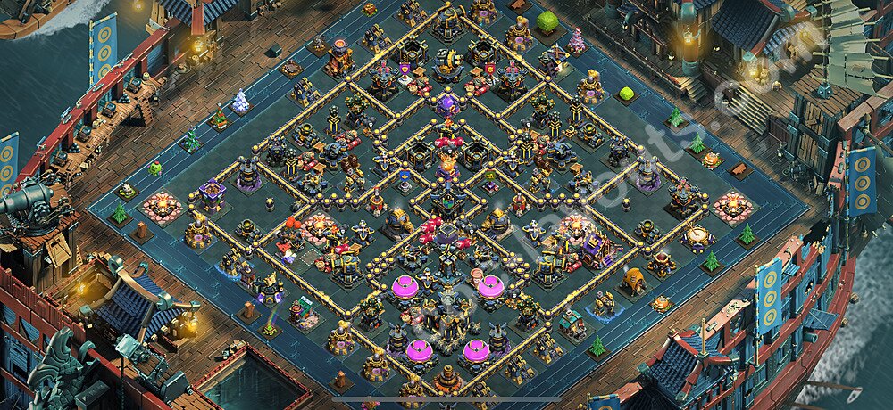 Farming Base Village HDV 17 + Lien (Link), Hybride 2025 - Hôtel de Ville 17 Base Copier - #36