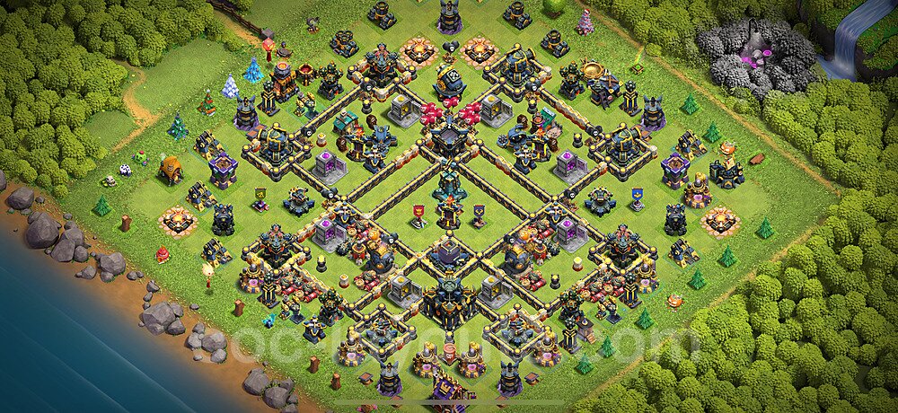 Diseño de aldea para farming Ayuntamiento 17 Copiar - COC TH17 Perfecta Distribucion 2025 + Enlace - #38
