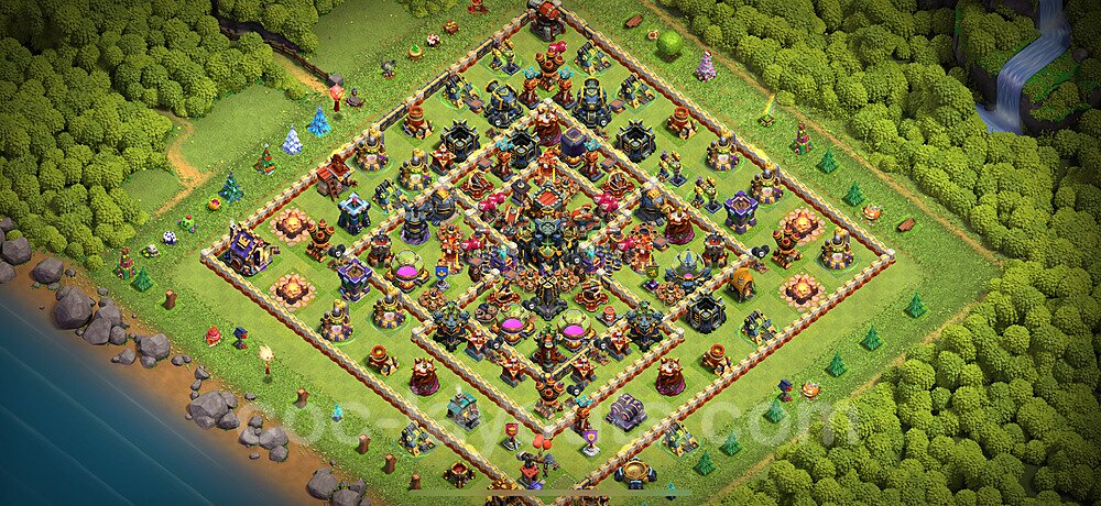 Base plan TH17 (design / layout) with Link, Anti 3 Stars, Hybrid for Farming 2024, #4