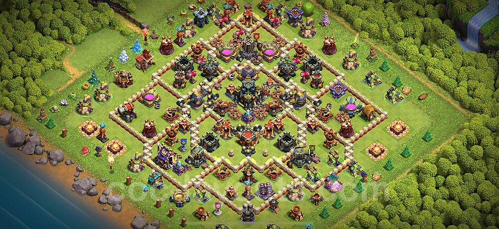 Base plan TH17 (design / layout) with Link, Anti 3 Stars, Hybrid for Farming 2024, #5