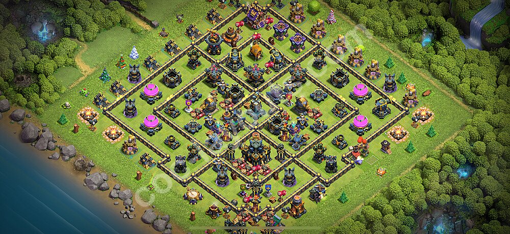 Municipio livello 17 Base + Link, Anti 3 stelle - Miglior Disposizione villaggio per Farming COC 2025 TH17 - #7