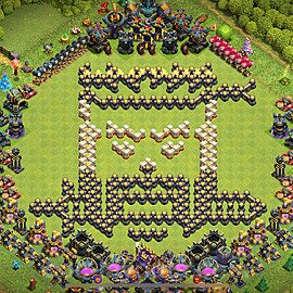 Troll Funny Diseño de aldea Ayuntamiento 17 Copiar - COC TH17 Perfecta Art Distribucion 2025 + Enlace - #18