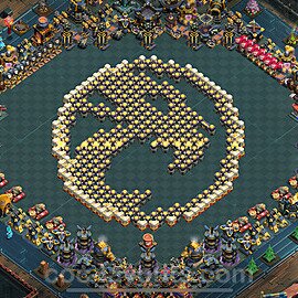 TH17 Funny Troll Base Plan with Link, Copy Town Hall 17 Art Design 2025, #19