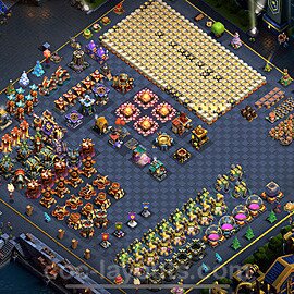 Die Troll Funny Base RH17 + Link 2025 - COC Rathaus Level 17 Art Base - #2