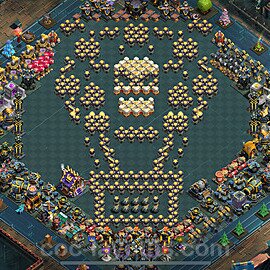 Troll Funny Diseño de aldea Ayuntamiento 17 Copiar - COC TH17 Perfecta Art Distribucion 2025 + Enlace - #23
