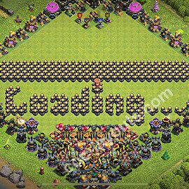 TH17 Funny Troll Base Plan with Link, Copy Town Hall 17 Art Design 2025, #25