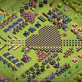 TH17 Funny Troll Base Plan with Link, Copy Town Hall 17 Art Design 2025, #27