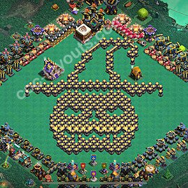 Troll Funny Diseño de aldea Ayuntamiento 17 Copiar - COC TH17 Perfecta Art Distribucion 2025 + Enlace - #8
