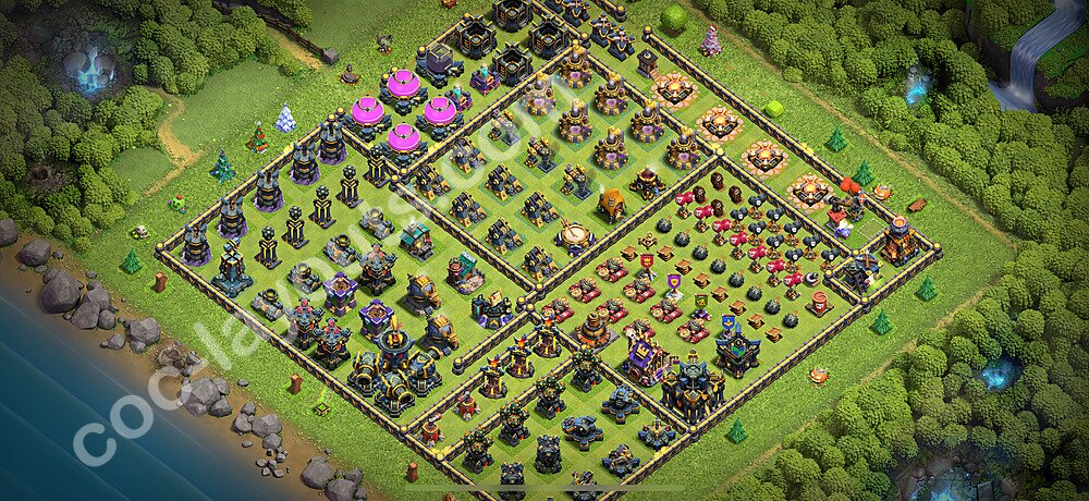 Ustawienie baza Troll Funny TH17 z linkiem - Ratusz poziom 17 - COC 2025 - #22