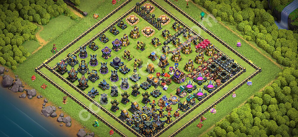 TH17 Funny Troll Base Plan with Link, Copy Town Hall 17 Art Design 2026, #28