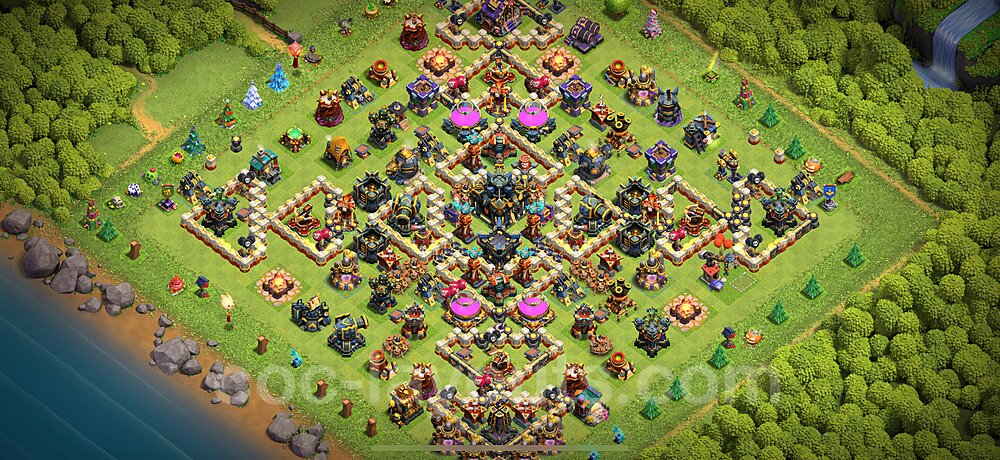 TH17 Funny Troll Base Plan with Link, Copy Town Hall 17 Art Design 2024, #5