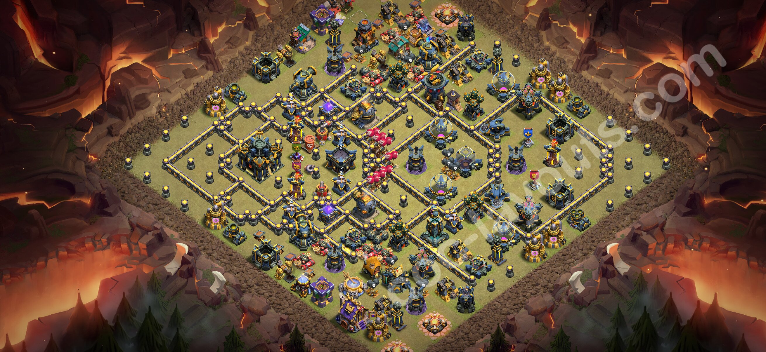 TH17 War Base #202 – TH17 layout preview