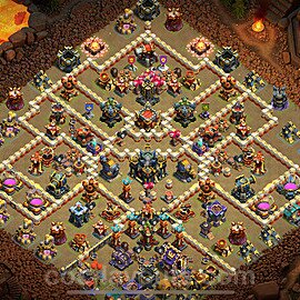 TH17 Anti 3 Stars CWL War Base Plan with Link, Copy Town Hall 17 Design 2025, #11