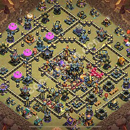 Municipio livello 17 Base di Guerra + Link, Anti 2 stelle - Miglior Disposizione Villaggio COC 2025 TH17 - #111