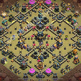 Municipio livello 17 Base di Guerra + Link, Anti 2 stelle - Miglior Disposizione Villaggio COC 2025 TH17 - #115