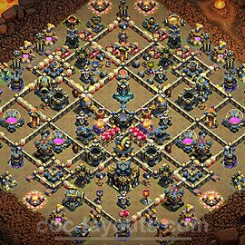 TH17 Anti 2 Stars CWL War Base Plan with Link, Anti Air / Electro Dragon, Copy Town Hall 17 Design 2025, #116
