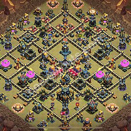 Municipio livello 17 Base di Guerra + Link, Anti Air / Electro Dragon - Anti 2 Stelle Disposizione Villaggio COC 2025 TH17 - #116