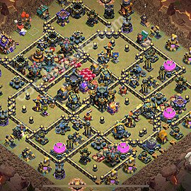 Municipio livello 17 Base di Guerra + Link, Anti 2 stelle, Ibrido - Miglior Disposizione Villaggio COC 2025 TH17 - #119