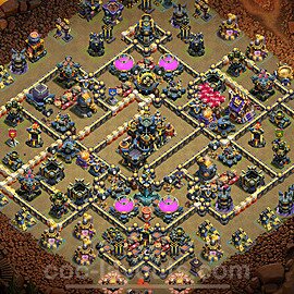 Diseño de aldea para Guerra Ayuntamiento 17 Copiar, Anti Todo, Híbrido - COC TH17 Perfecta Distribucion 2025 + Enlace - #123