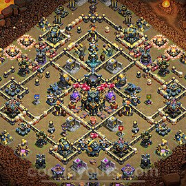 Municipio livello 17 Base di Guerra + Link - Anti 2 Stelle Disposizione Villaggio COC 2025 TH17 - #128
