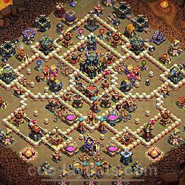 TH17 Anti 3 Stars CWL War Base Plan with Link, Anti Everything, Copy Town Hall 17 Design 2024, #13