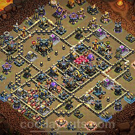 TH17 War Base Plan with Link, Copy Town Hall 17 CWL Design 2025, #134