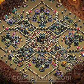 TH17 War Base Plan with Link, Anti Everything, Copy Town Hall 17 CWL Design 2025, #135