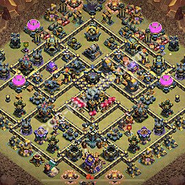 Diseño de aldea para Guerra Ayuntamiento 17 Copiar, Anti Todo - COC TH17 Perfecta Distribucion 2025 + Enlace - #139