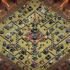 TH17 Anti 2 Stars CWL War Base Plan with Link, Copy Town Hall 17 Design 2026, #14