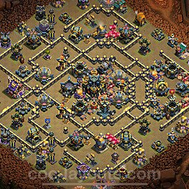 Die Anti 3 Sterne Clan War Base RH17 + Link, Anti Alles 2025 - COC Rathaus Level 17 Kriegsbase (CK / CW) - #140