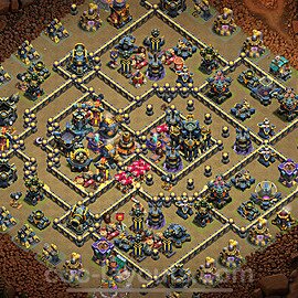 Die Anti 3 Sterne Clan War Base RH17 + Link, Anti Alles 2025 - COC Rathaus Level 17 Kriegsbase (CK / CW) - #143