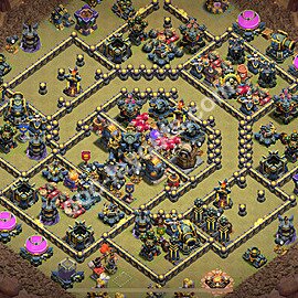 TH17 War Base Plan with Link, Anti Everything, Copy Town Hall 17 CWL Design 2025, #150