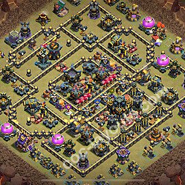 Top Anti 2 Etoiles Base de Guerre HDV 17 + Lien (Link) 2025 gdc - Hôtel de Ville 17 Base Copier - #153