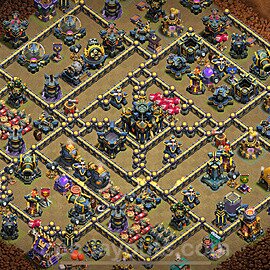 Municipio livello 17 Base di Guerra + Link - Anti 3 Stelle Disposizione Villaggio COC 2025 TH17 - #160
