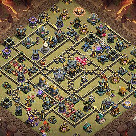 Die Anti 3 Sterne Clan War Base RH17 + Link 2026 - COC Rathaus Level 17 Kriegsbase (CK / CW) - #160