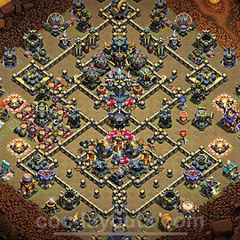 TH17 Anti 3 Stars CWL War Base Plan with Link, Copy Town Hall 17 Design 2025, #161