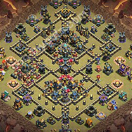 TH17 Anti 3 Stars CWL War Base Plan with Link, Copy Town Hall 17 Design 2026, #161