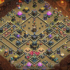 TH17 Anti 3 Stars CWL War Base Plan with Link, Copy Town Hall 17 Design 2025, #170