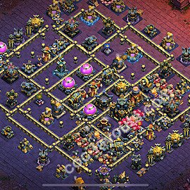 Municipio livello 17 Base di Guerra + Link - Anti 3 Stelle Disposizione Villaggio COC 2025 TH17 - #171