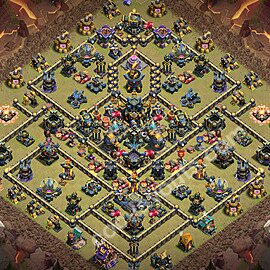 TH17 War Base Plan with Link, Hybrid, Copy Town Hall 17 CWL Design 2026, #175