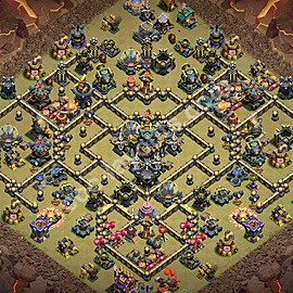 Ustawienie baza wojskowa TH17 z linkiem, Anty Wszystko - Ratusz poziom 17 - COC 2026 - #177