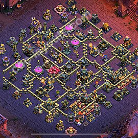 Municipio livello 17 Base di Guerra + Link, Ibrido - Miglior Disposizione Villaggio COC 2025 TH17 - #178