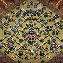 TH17 Anti 2 Stars CWL War Base Plan with Link, Anti Everything, Copy Town Hall 17 Design 2026, #180