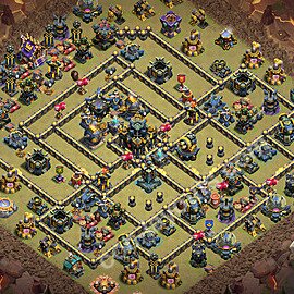 TH17 Anti 3 Stars CWL War Base Plan with Link, Copy Town Hall 17 Design 2026, #182