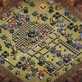 TH17 Anti 3 Stars CWL War Base Plan with Link, Copy Town Hall 17 Design 2026, #183